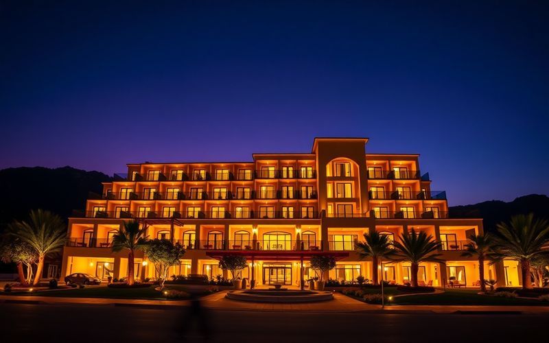 Cinematic aerial travel landscape